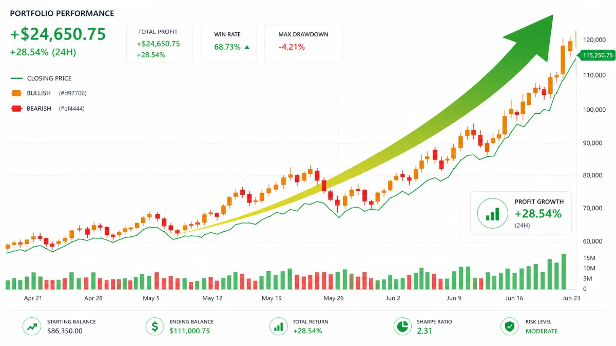 Opti Gain AI — trading conditions and profit chart